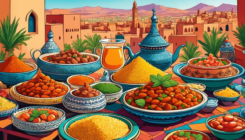 Moroccan cuisine in Marrakech